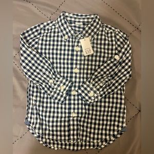 NWT Baby GAP, Checkered button down shirt, SZ 2T